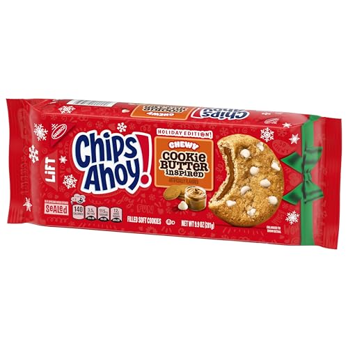 CHIPS AHOY! Galletas masticables con chispas de chocolate con Reese's Peanut Butter Cups, tamaño familiar, 14.25 oz