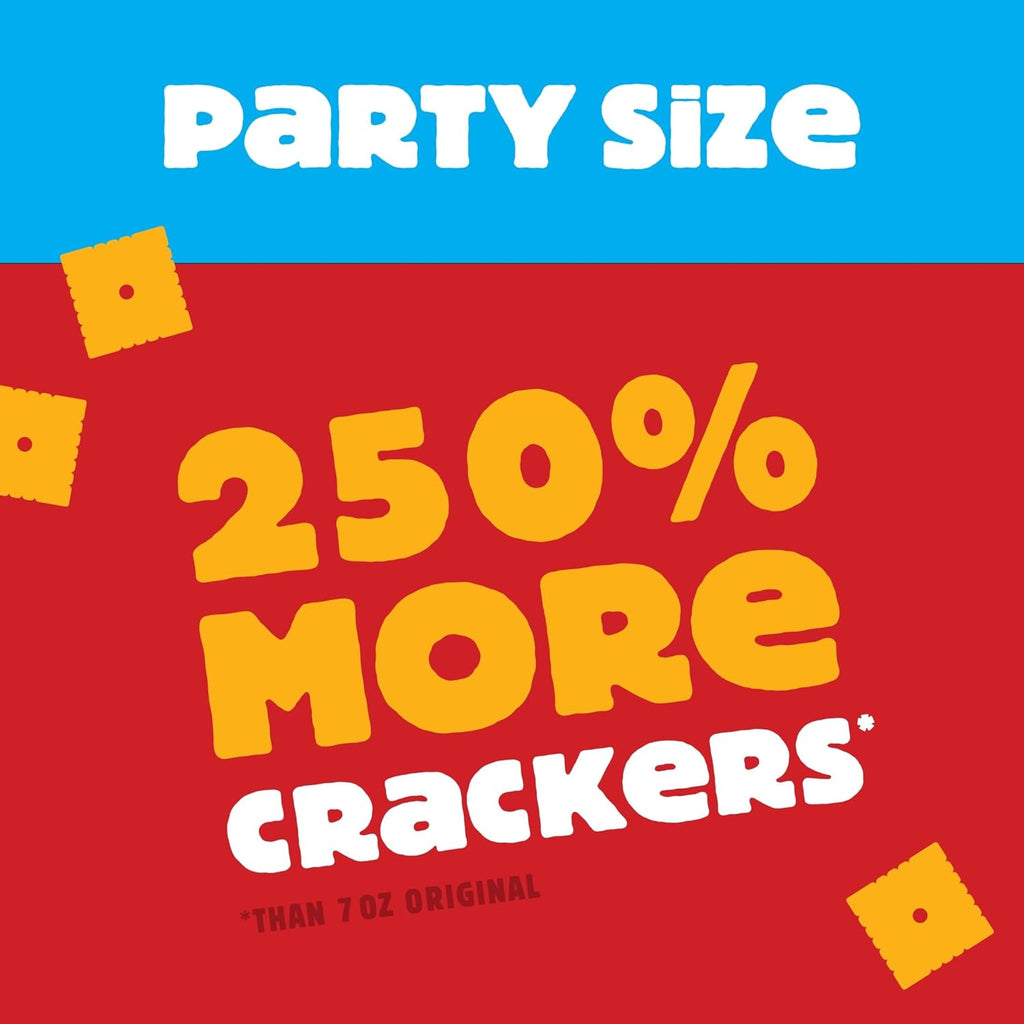 Cheez-It Cheese Crackers, Baked Snack Crackers, Lunch Snacks, Party Size, Original, 25oz Box (1 Box)