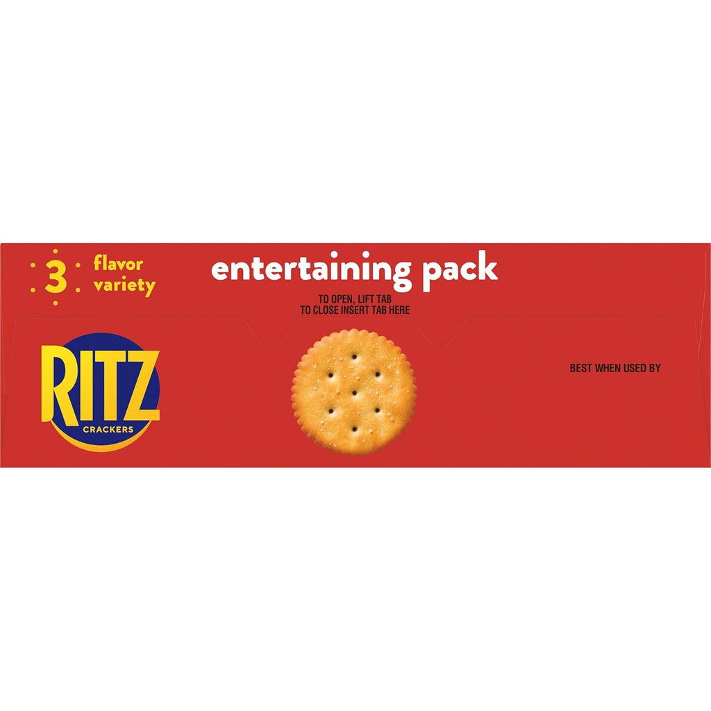 RITZ Crackers Entertaining Variety Pack with Original, Everything, and Garlic Butter Crackers, Snacks for Kids and Adults, Party Snacks, 10.3 oz