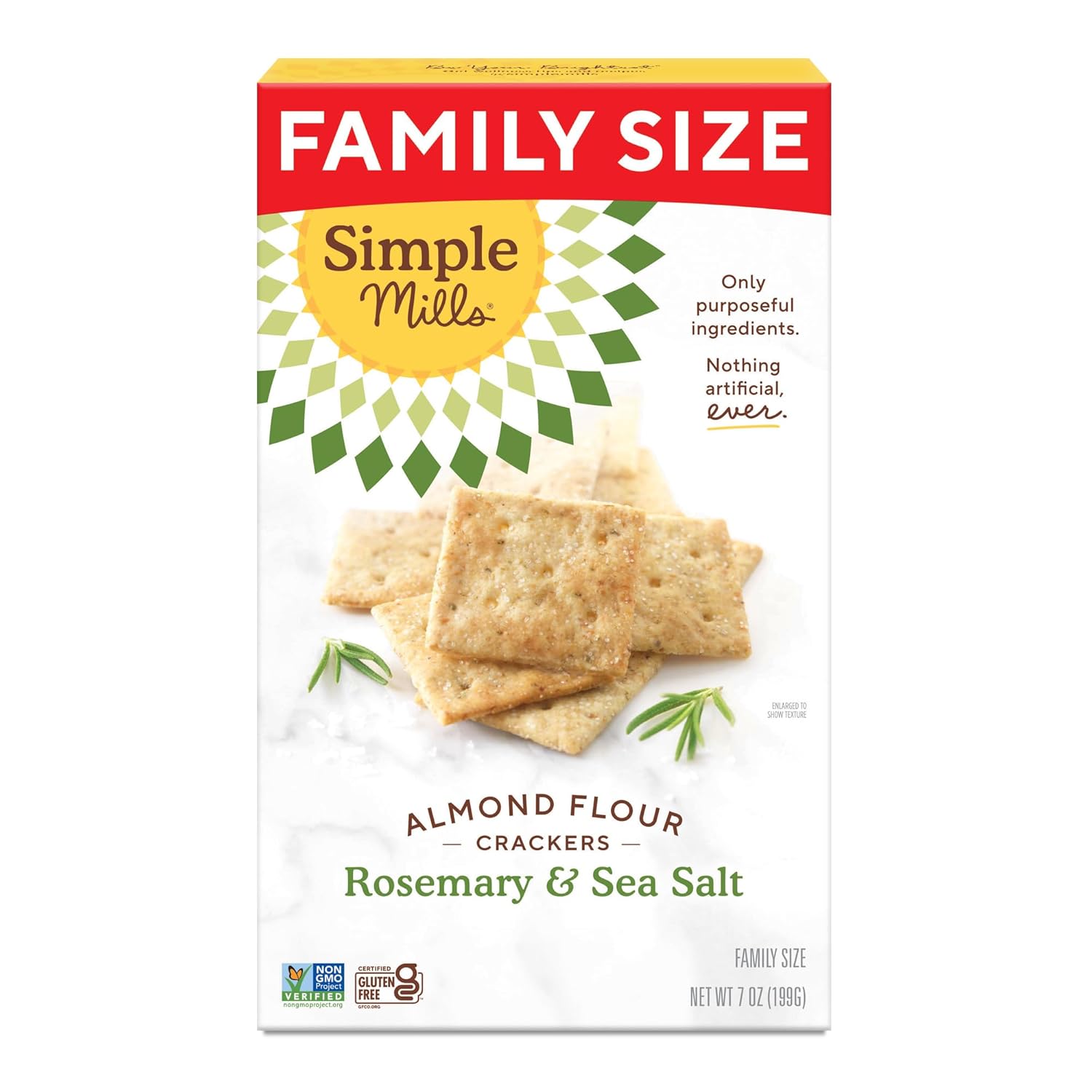 Simple Mills Almond Flour Crackers, Farmhouse Cheddar - Gluten Free, Healthy Snacks, Plant Based, 4.25 Ounce (Pack of 1)