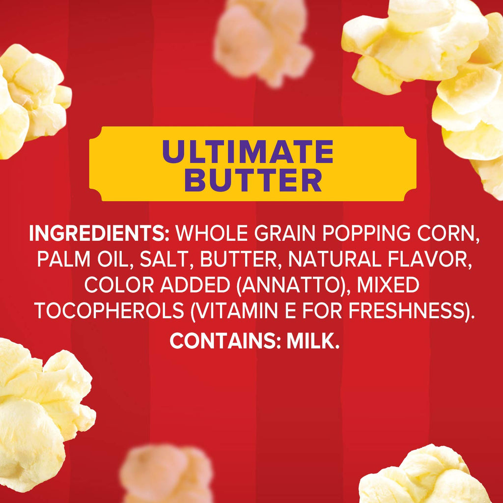 Orville Redenbacher’s Microwave Popcorn Value Size, Ultimate Butter Flavor, 3g Fiber Per Serving, 3.29 oz., 12-Count