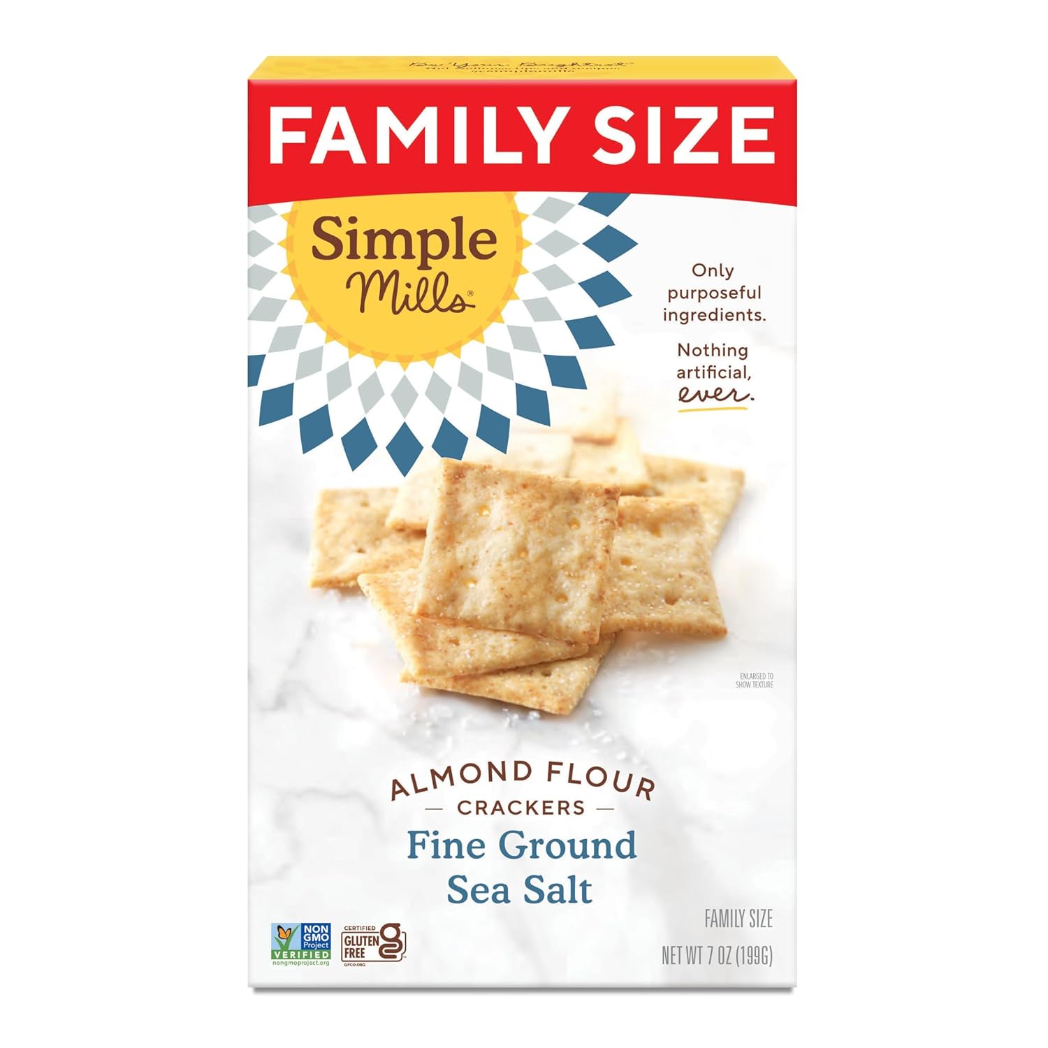 Simple Mills Almond Flour Crackers, Farmhouse Cheddar - Gluten Free, Healthy Snacks, Plant Based, 4.25 Ounce (Pack of 1)