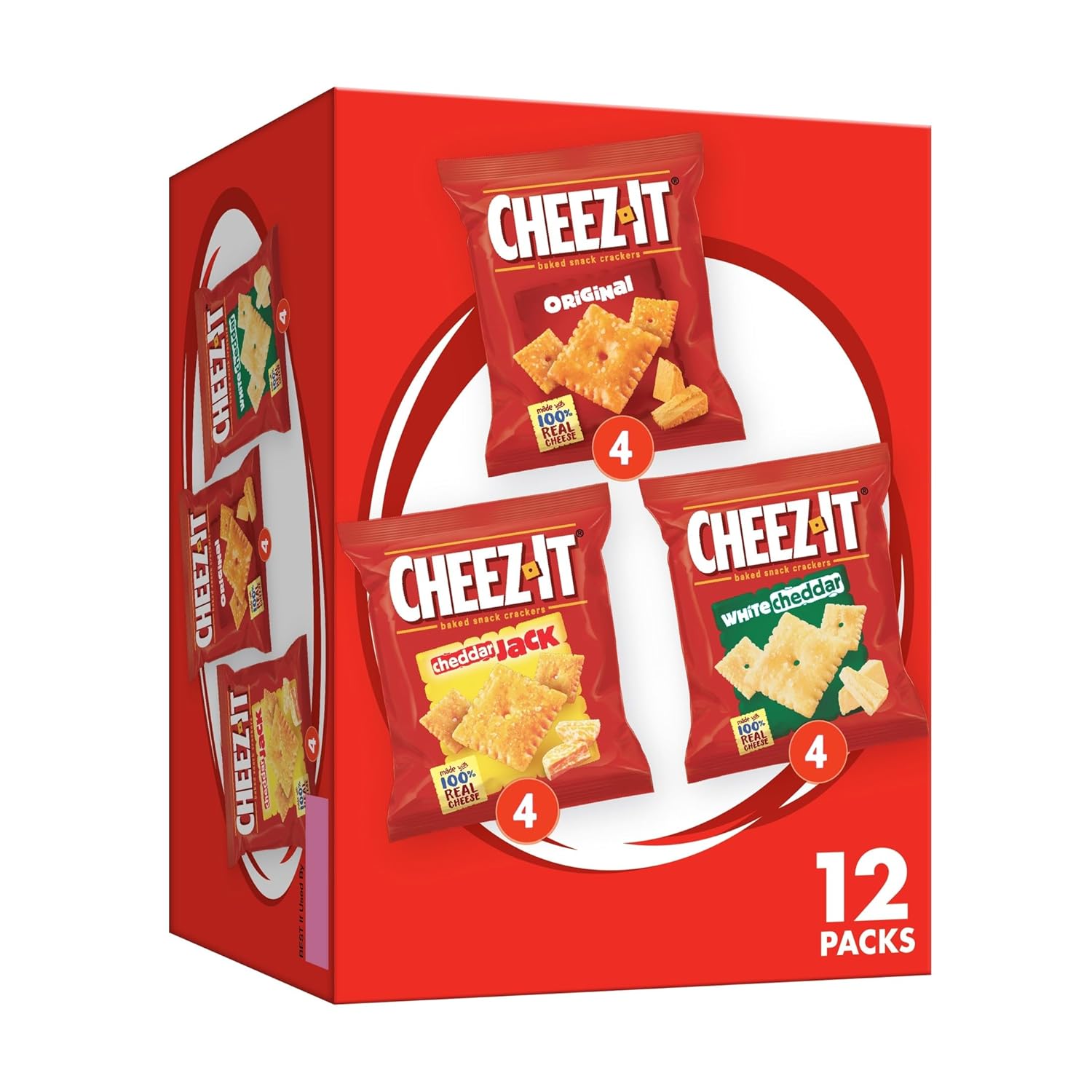 Cheez-It Cheese Crackers, Baked Snack Crackers, Office and Kids Snacks, Variety Pack, 28.74oz Box (30 Packs)