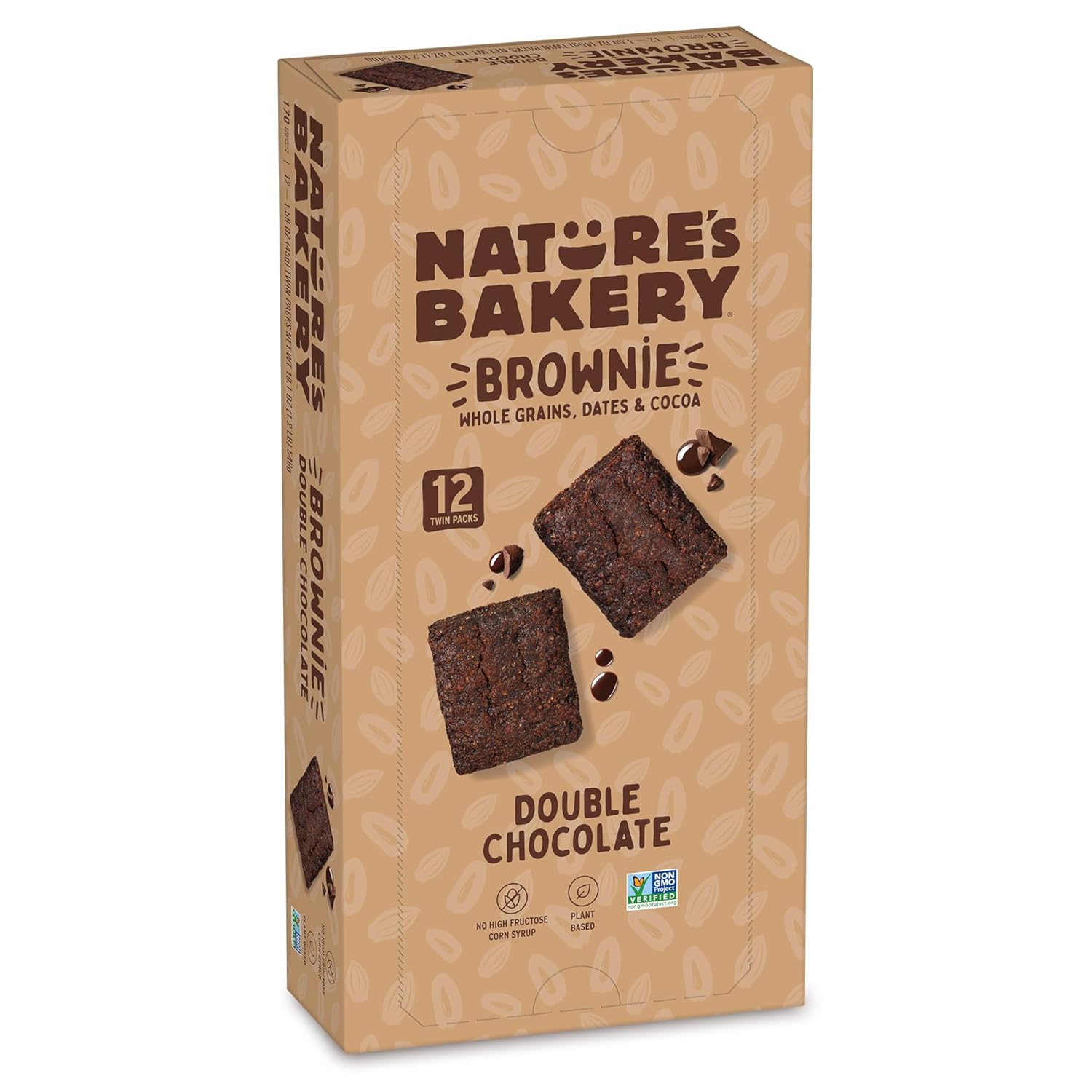 Nature’s Bakery Whole Wheat Fig Bars, Raspberry, Real Fruit, Vegan, Non-GMO, Snack bar, 1 box with 12 twin packs (12 twin packs)