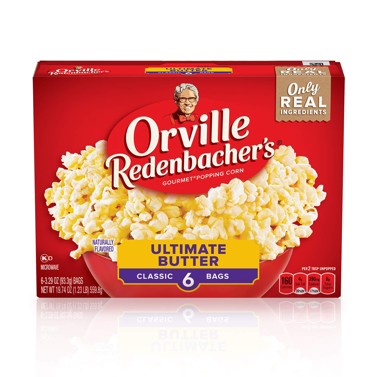 Orville Redenbacher’s Microwave Popcorn Value Size, Ultimate Butter Flavor, 3g Fiber Per Serving, 3.29 oz., 12-Count
