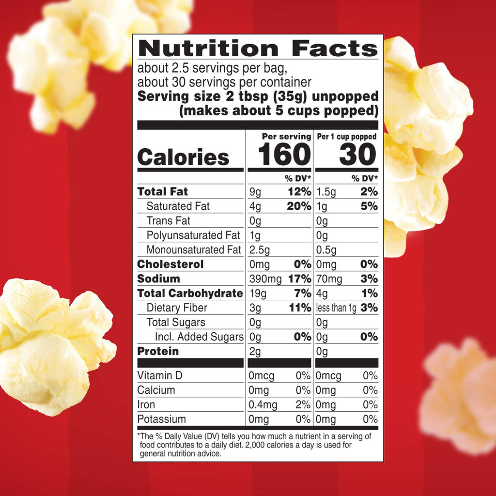 Orville Redenbacher’s Microwave Popcorn Value Size, Ultimate Butter Flavor, 3g Fiber Per Serving, 3.29 oz., 12-Count