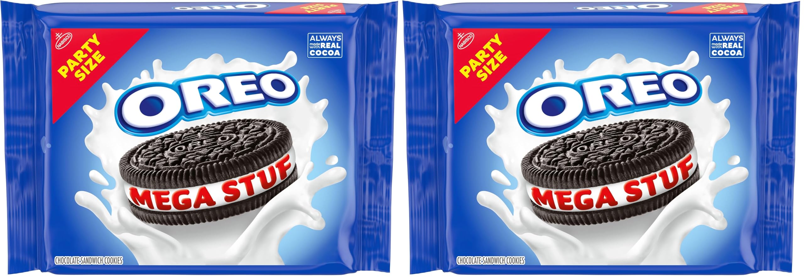 OREO Mega Stuf Chocolate Sandwich Cookies, Party Size, 1 lb 9.35 oz