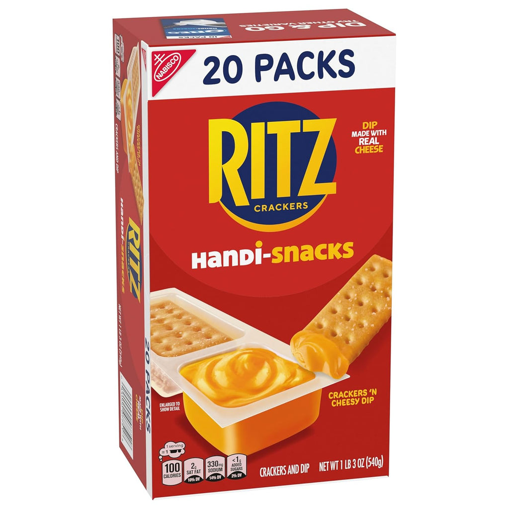 Handi-Snacks RITZ Crackers 'N Cheesy Dip Snack Packs, 20 Snack Packs
