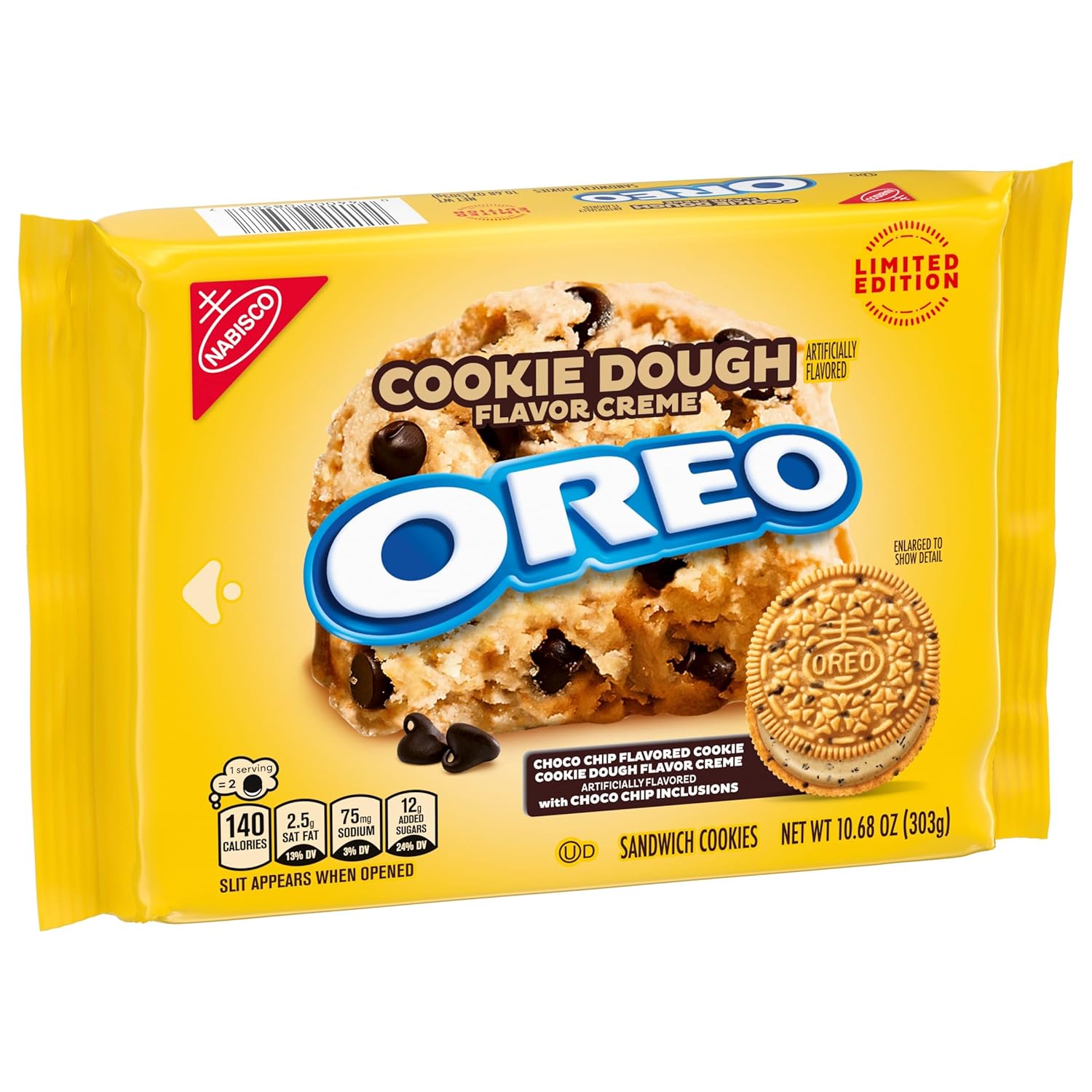 OREO Cookie Dough Creme Sandwich Cookies, Limited Edition, 10.68 oz