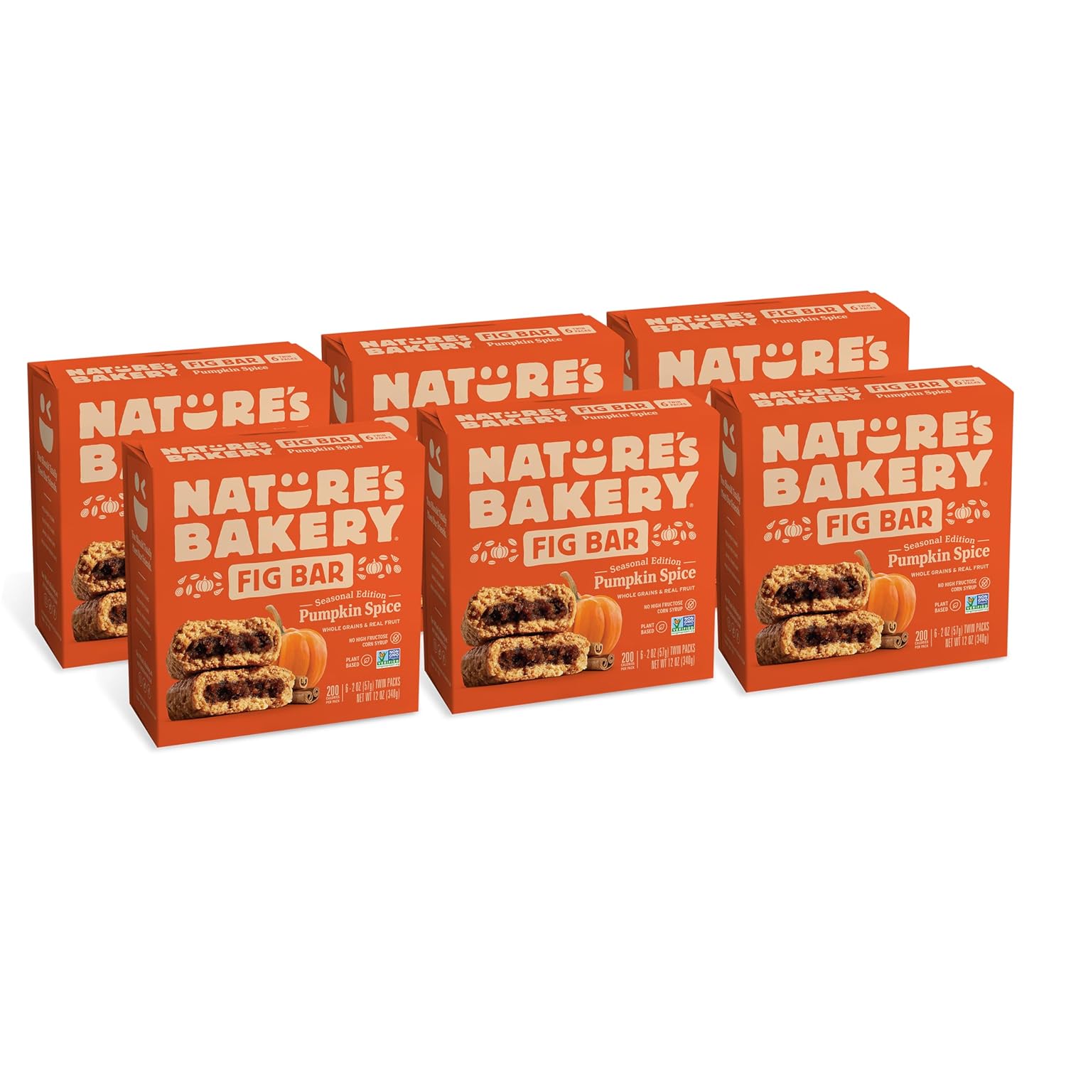 Nature’s Bakery Whole Wheat Fig Bars, Raspberry, Real Fruit, Vegan, Non-GMO, Snack bar, 1 box with 12 twin packs (12 twin packs)