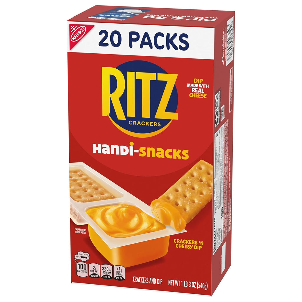 Handi-Snacks RITZ Crackers 'N Cheesy Dip Snack Packs, 20 Snack Packs