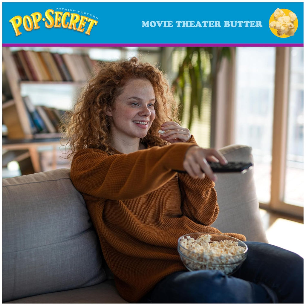 Pop Secret Microwave Popcorn, Movie Theater Butter Flavor, 1.75 Oz Snack Bags, (Pack of 12)