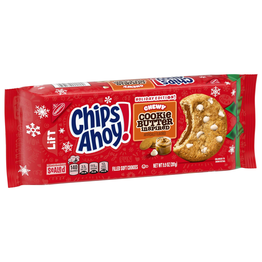 CHIPS AHOY! Galletas masticables con chispas de chocolate con Reese's Peanut Butter Cups, tamaño familiar, 14.25 oz