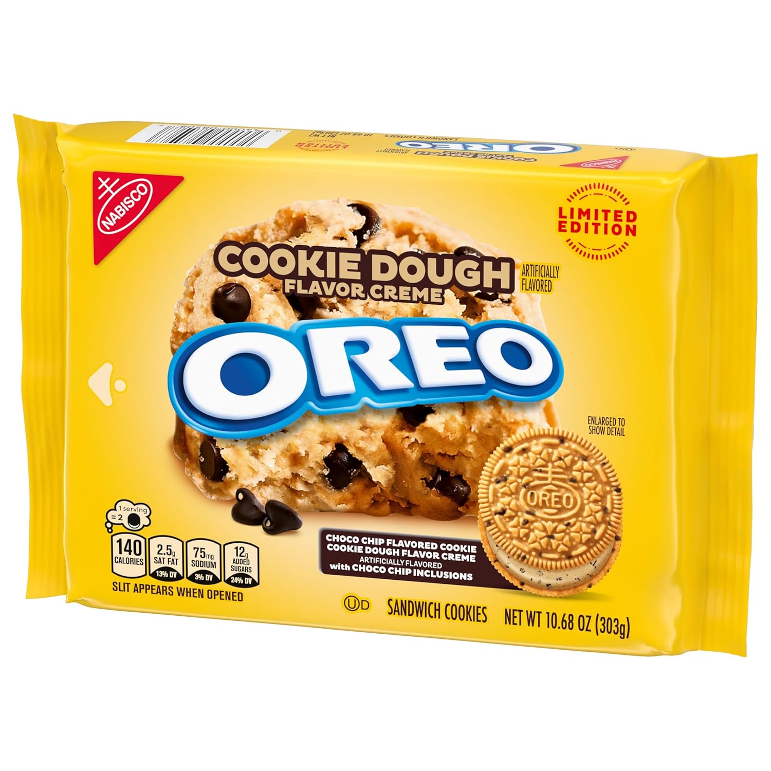 OREO Cookie Dough Creme Sandwich Cookies, Limited Edition, 10.68 oz
