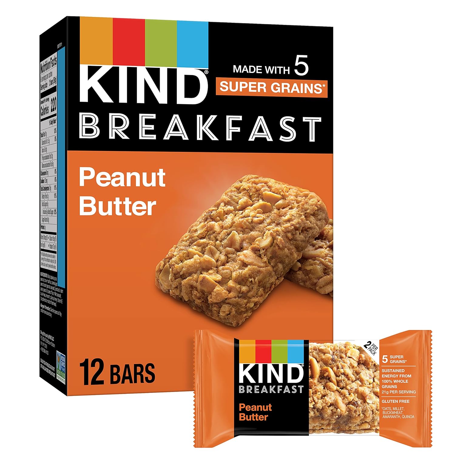 Kind, Bar Protein Breakfast Peanut Butter Banana Dark Chocolate 6 Count, 10.58 Ounce