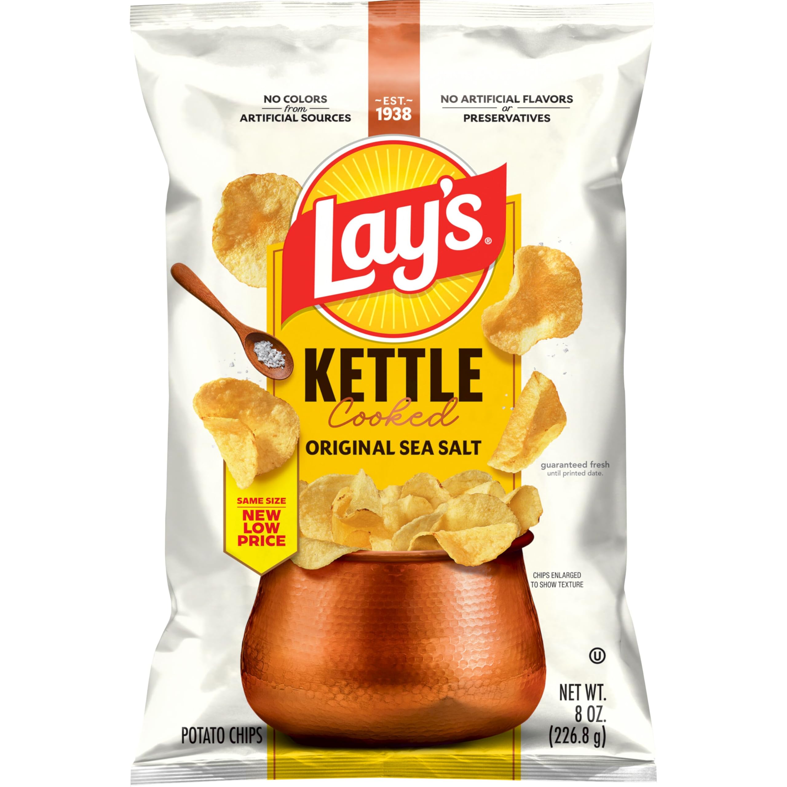 Lay's Classic Potato Chips Snacks, Gluten Free Chips, Party Size, 13oz Bag