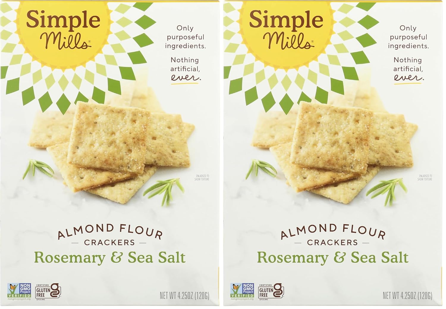 Simple Mills Almond Flour Crackers, Farmhouse Cheddar - Gluten Free, Healthy Snacks, Plant Based, 4.25 Ounce (Pack of 1)