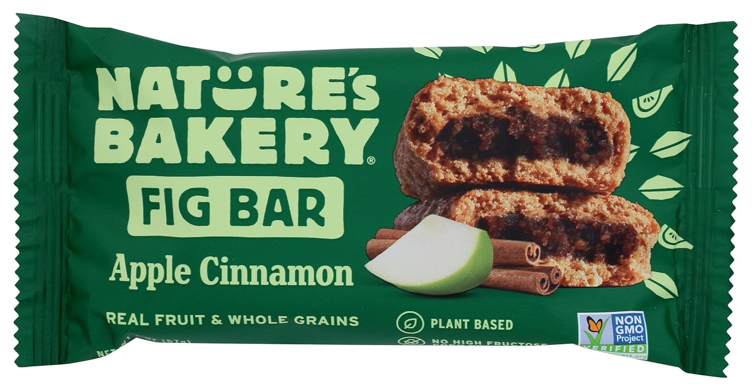 Nature’s Bakery Whole Wheat Fig Bars, Raspberry, Real Fruit, Vegan, Non-GMO, Snack bar, 1 box with 12 twin packs (12 twin packs)