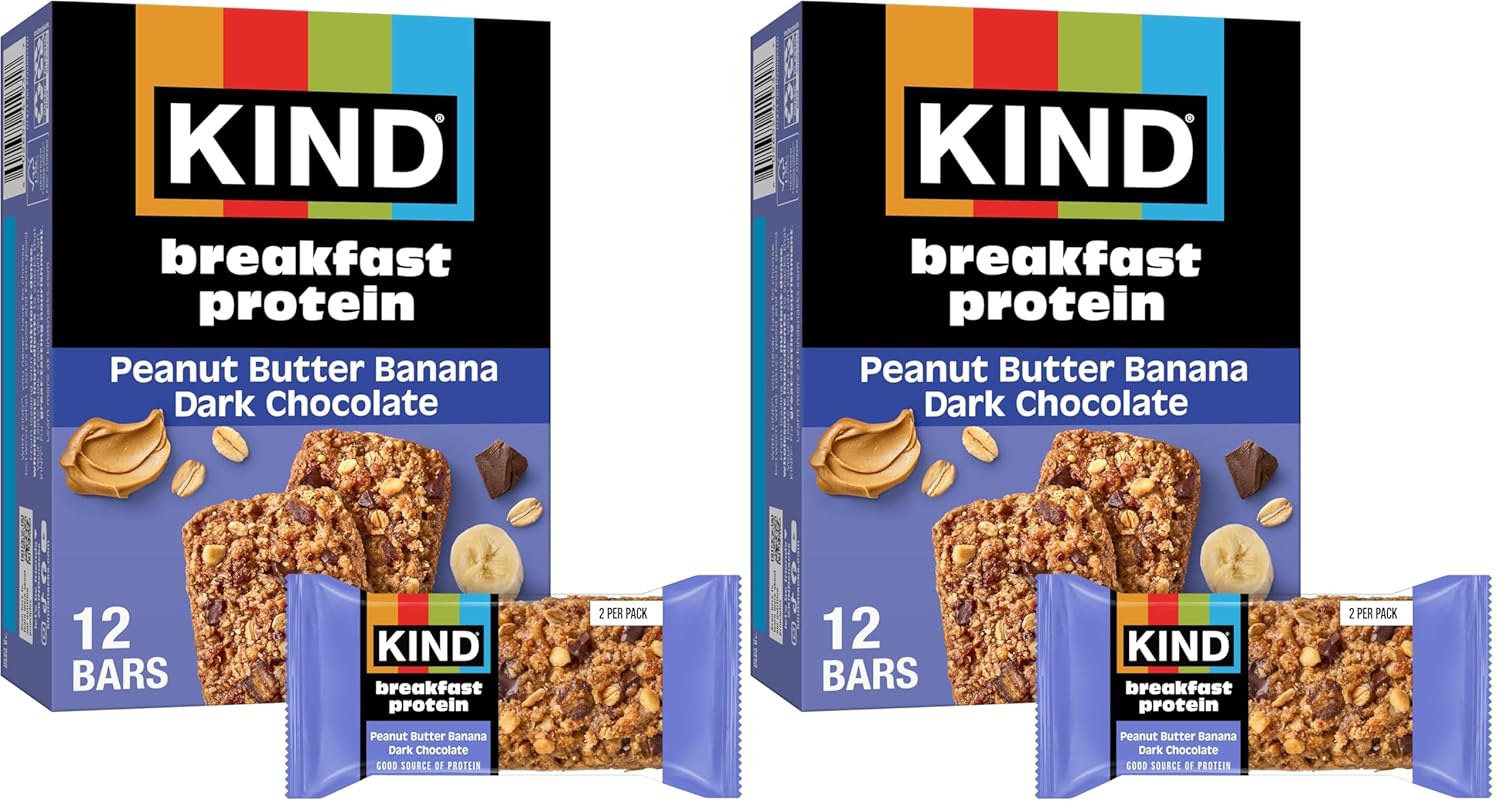 Kind, Bar Protein Breakfast Peanut Butter Banana Dark Chocolate 6 Count, 10.58 Ounce