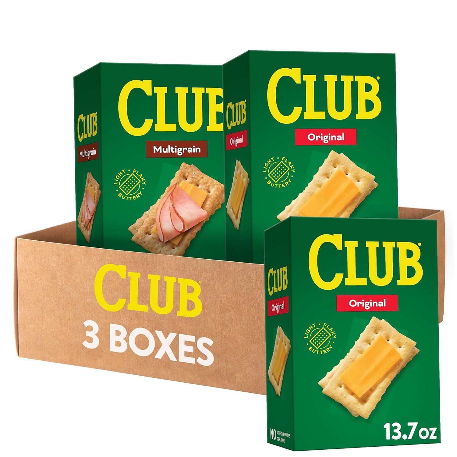 Club Crackers, Lunch Snacks, Snack Crackers, Sweet Hawaiian, 13.7oz Box (1 Box)