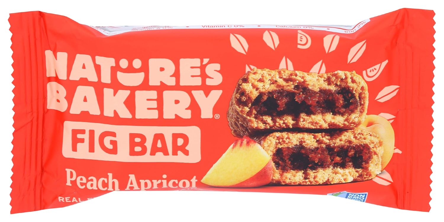 Nature’s Bakery Whole Wheat Fig Bars, Raspberry, Real Fruit, Vegan, Non-GMO, Snack bar, 1 box with 12 twin packs (12 twin packs)