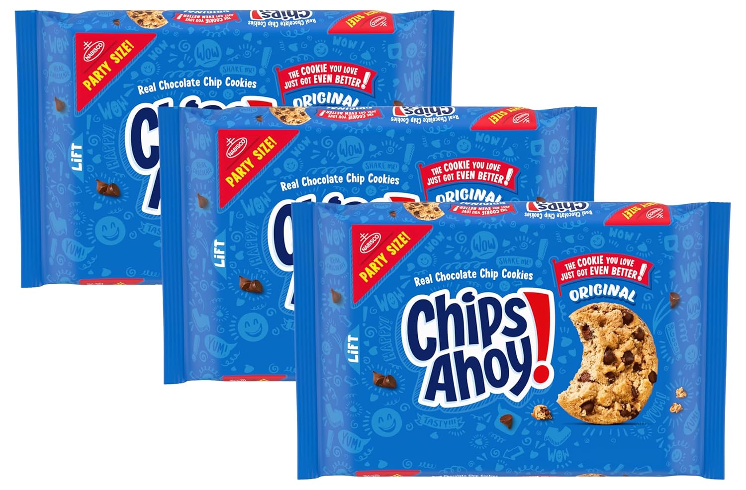 NABISCO CHIPS AHOY! CHIPS AHOY! Original Chocolate Chip Cookies, Party Size, 25.3 oz
