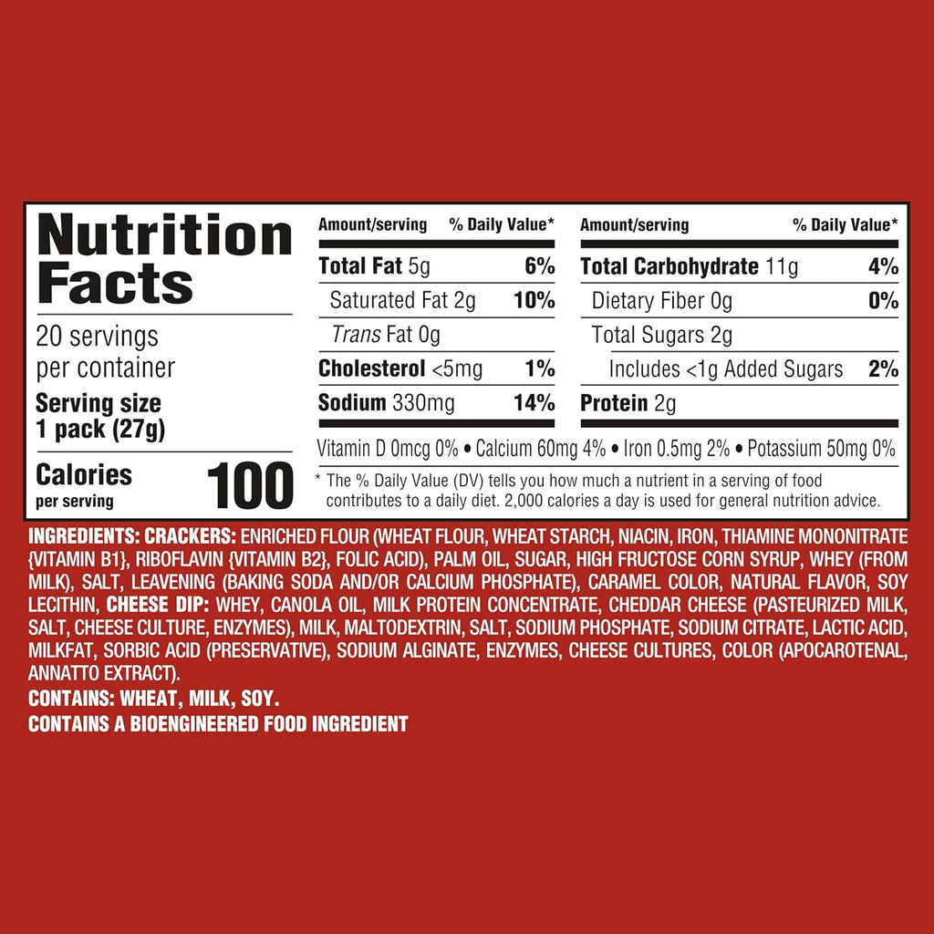 Handi-Snacks RITZ Crackers 'N Cheesy Dip Snack Packs, 20 Snack Packs