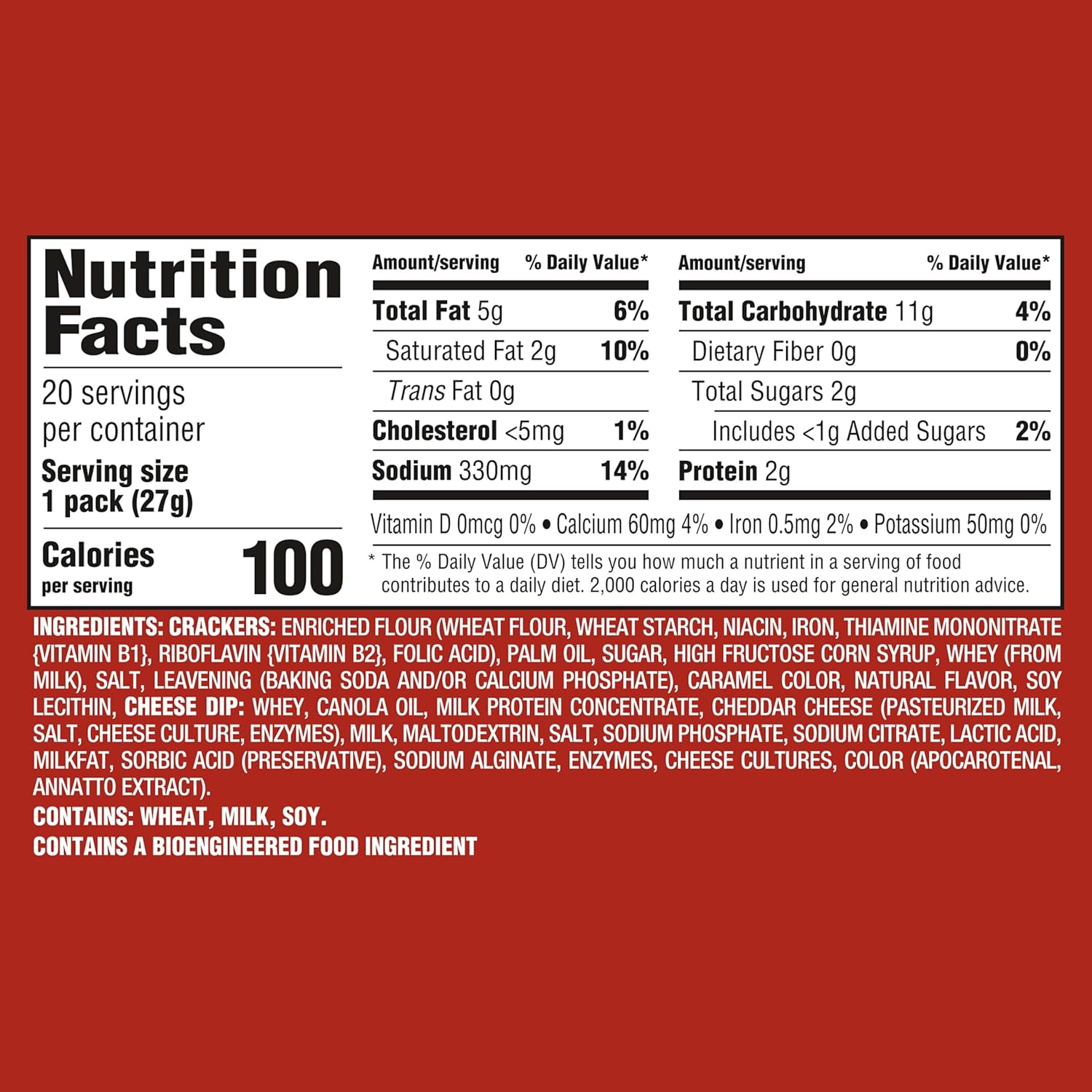 Handi-Snacks RITZ Crackers 'N Cheesy Dip Snack Packs, 20 Snack Packs