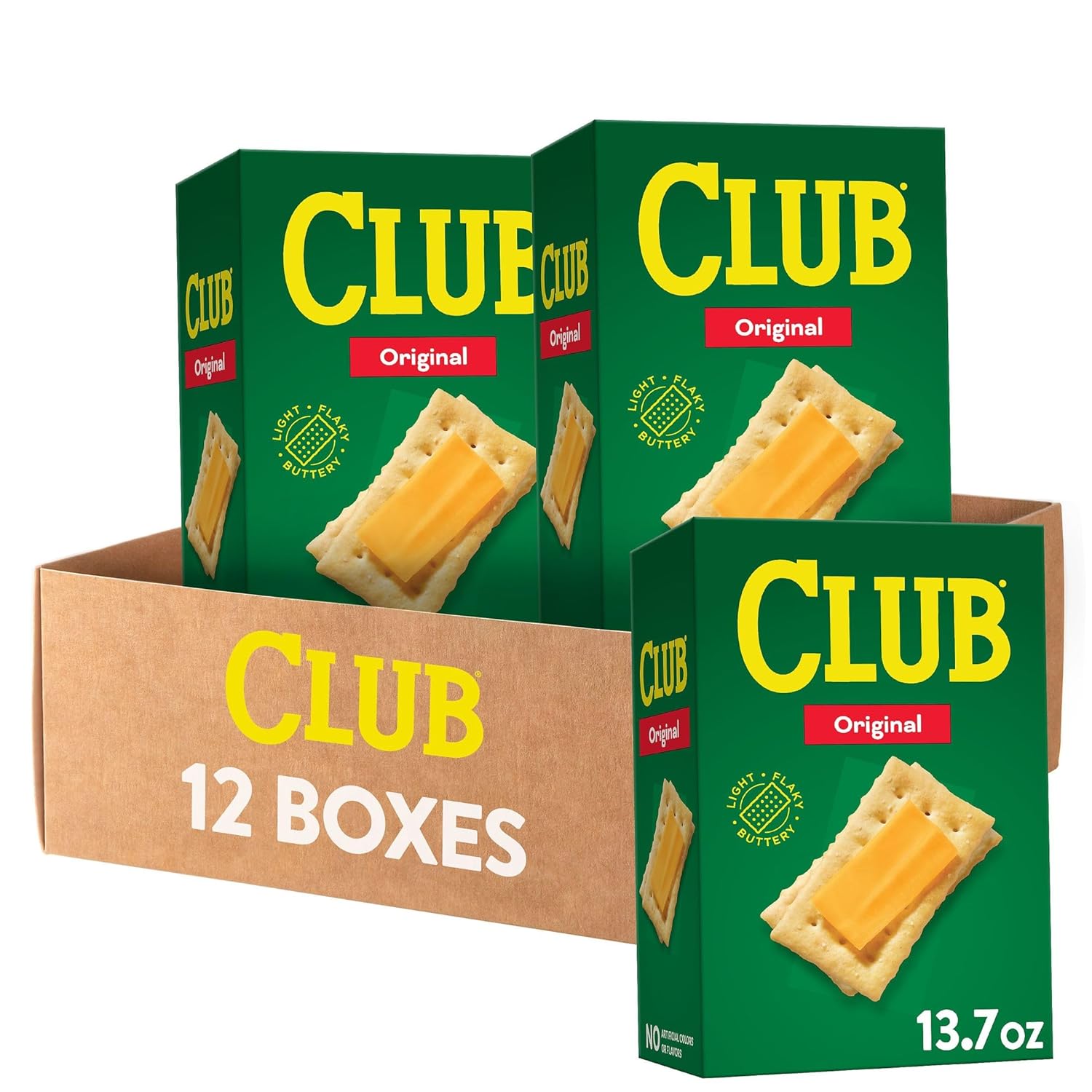 Club Crackers, Lunch Snacks, Snack Crackers, Sweet Hawaiian, 13.7oz Box (1 Box)