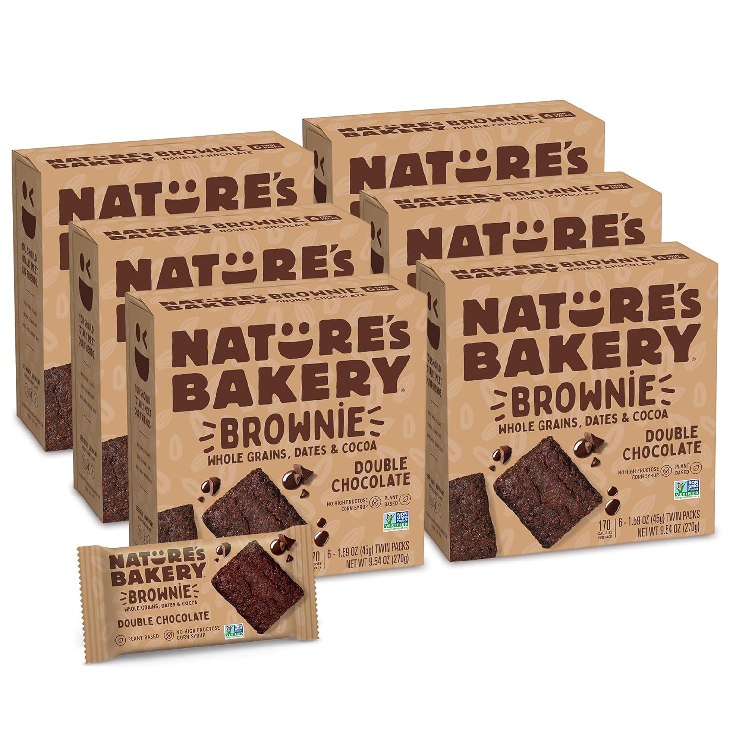 Nature’s Bakery Whole Wheat Fig Bars, Raspberry, Real Fruit, Vegan, Non-GMO, Snack bar, 1 box with 12 twin packs (12 twin packs)