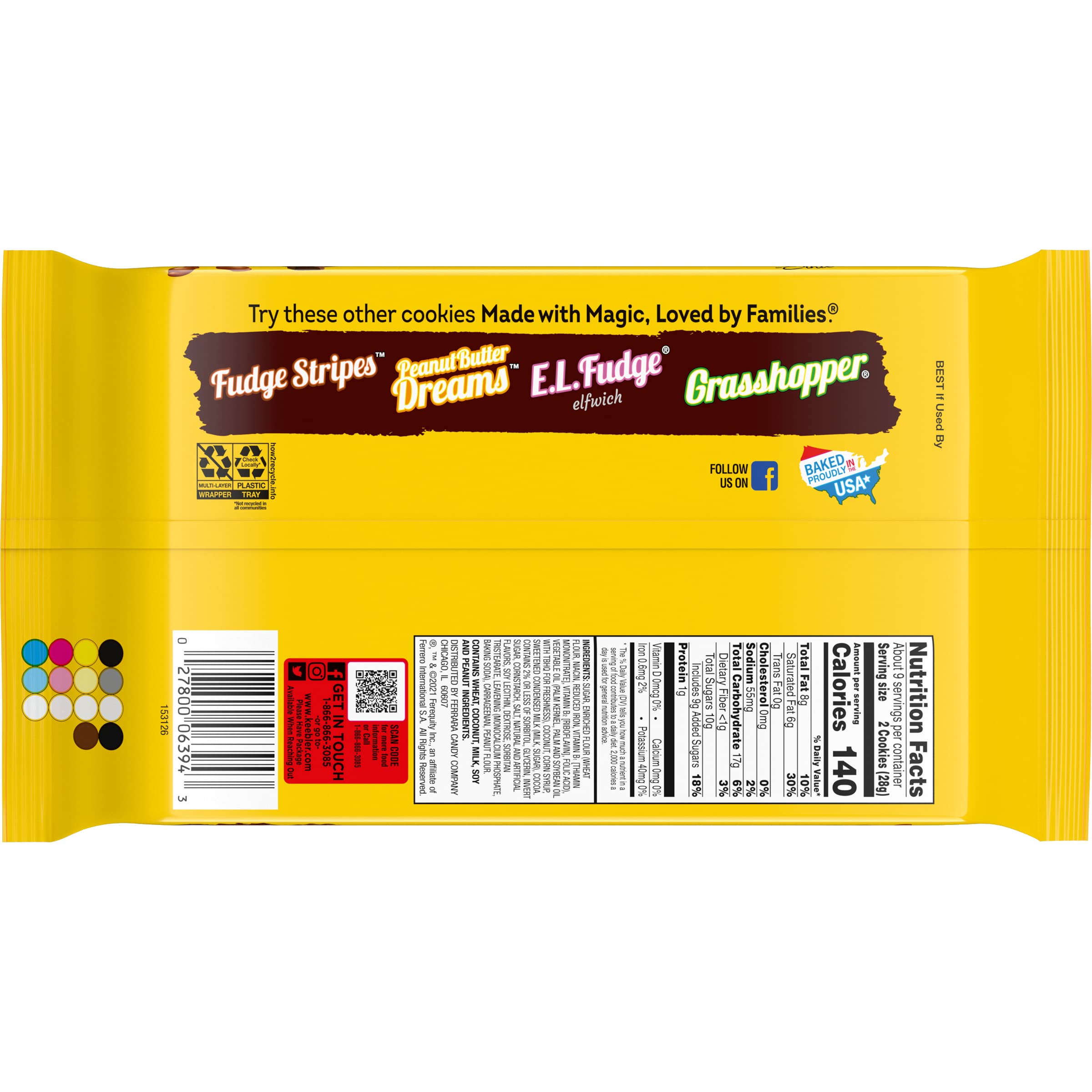 Keebler Fudge Cookies, Coconut Dreams, 8.5oz
