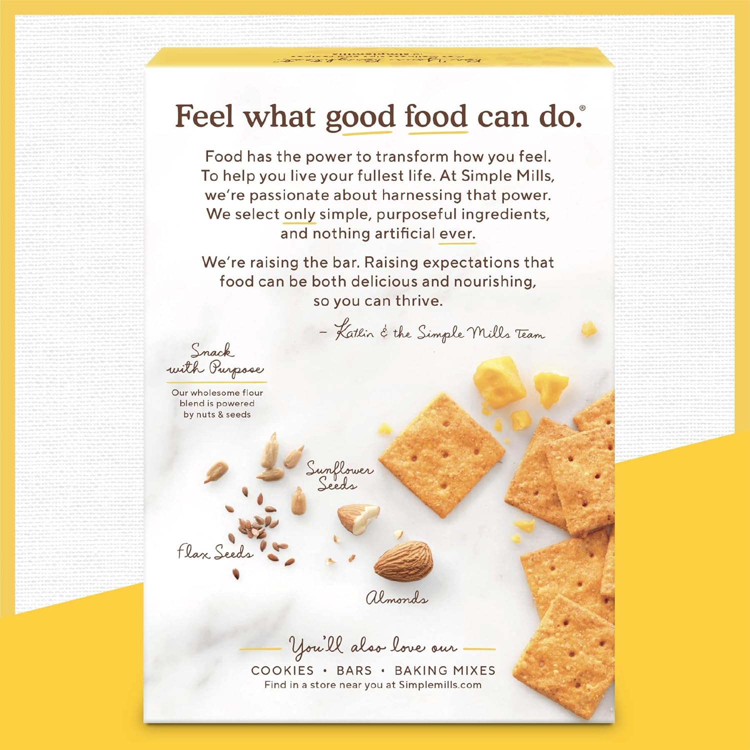 Simple Mills Almond Flour Crackers, Farmhouse Cheddar - Gluten Free, Healthy Snacks, Plant Based, 4.25 Ounce (Pack of 1)