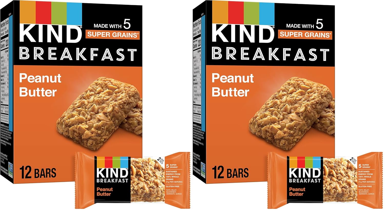 Kind, Bar Protein Breakfast Peanut Butter Banana Dark Chocolate 6 Count, 10.58 Ounce
