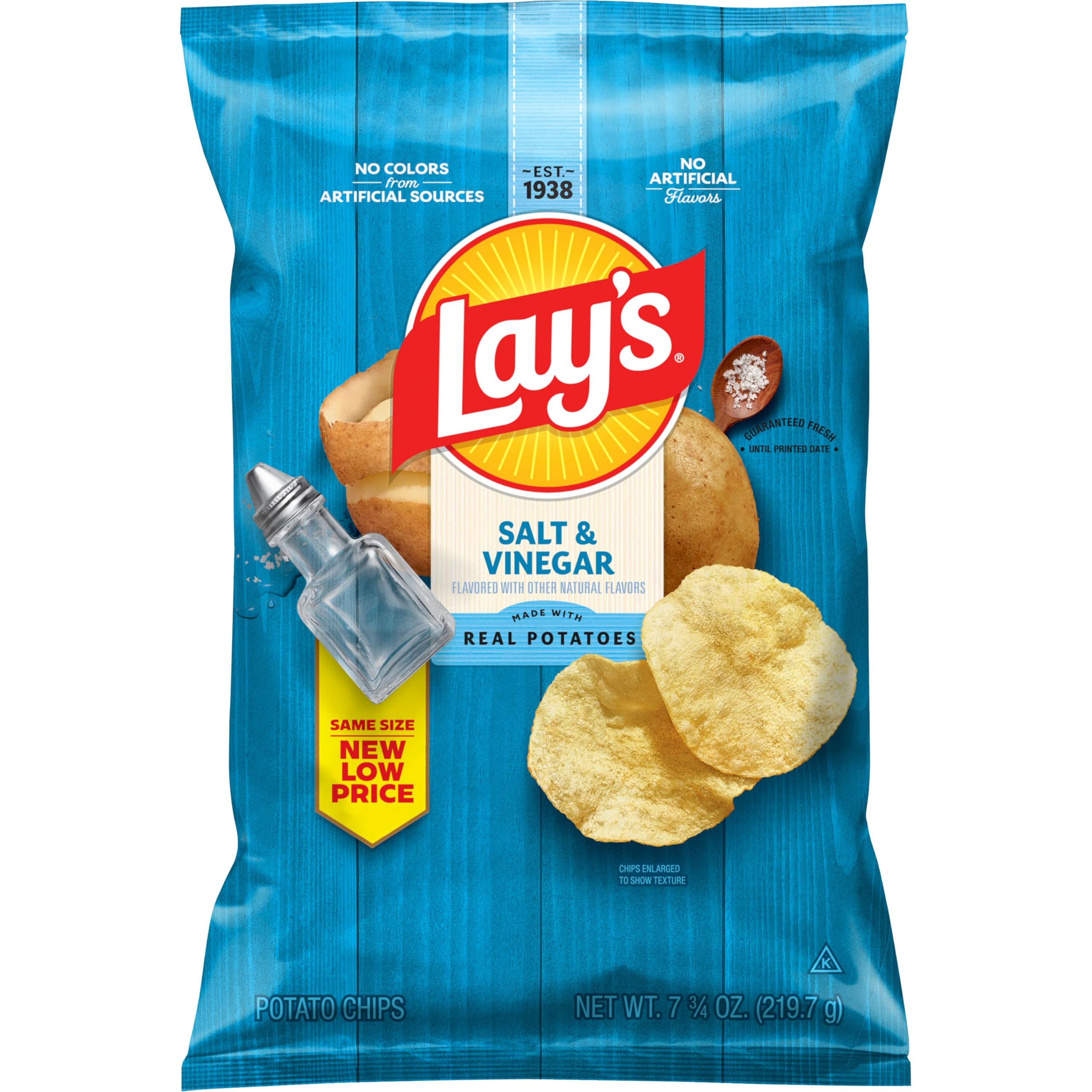 Lay's Classic Potato Chips Snacks, Gluten Free Chips, Party Size, 13oz Bag