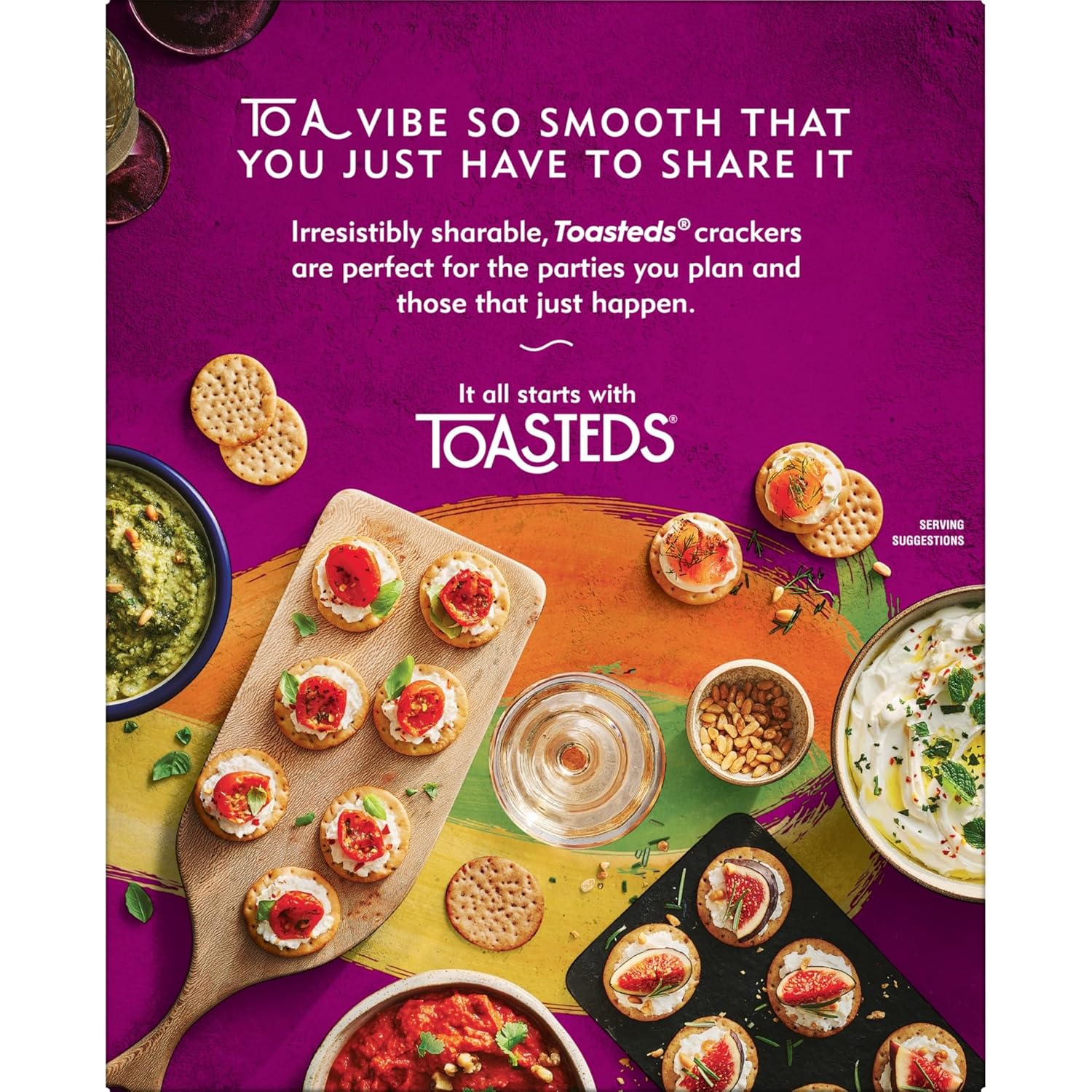 Toasteds Crackers, Cracker Collection, Lunch Snacks, Variety Pack, 12oz Box (1 Box)