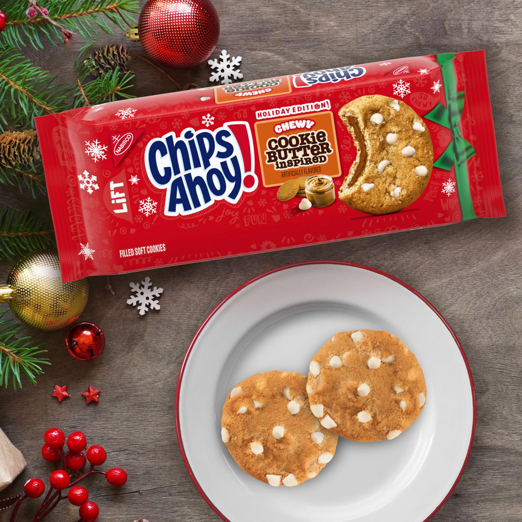 CHIPS AHOY! Galletas masticables con chispas de chocolate con Reese's Peanut Butter Cups, tamaño familiar, 14.25 oz