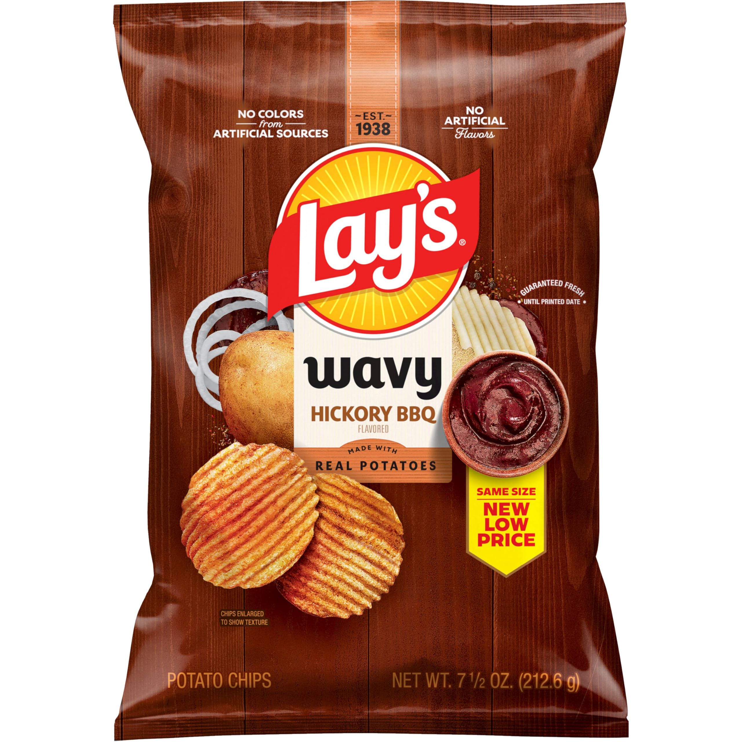 Lay's Classic Potato Chips Snacks, Gluten Free Chips, Party Size, 13oz Bag